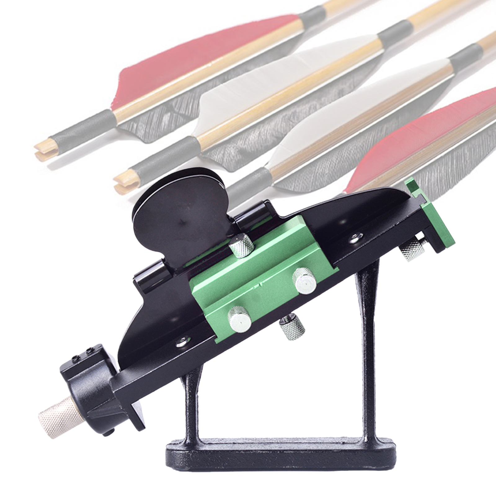 Arrow Feather Stick Make Archery Alloy Adjustable Fletching Jig Bonding Tool for Hunting Shooting Bow Targeting Accessories