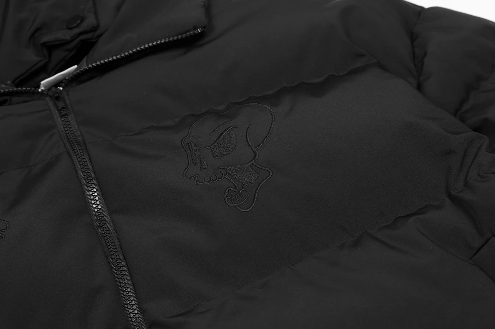 mens puffer jacket 2021 Men Hip Hop Parka Embroidered Skull Jacket Streetwear Little Devil Designer Hood Padded Jacket Coat Harajuku Winter Outwear stone island jacket
