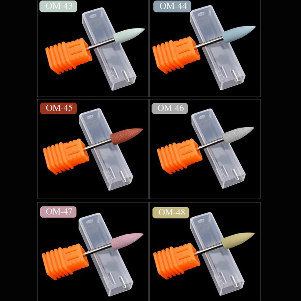 6pcs Art Grinding Silicone Ball Drill Electric Manicure Machine