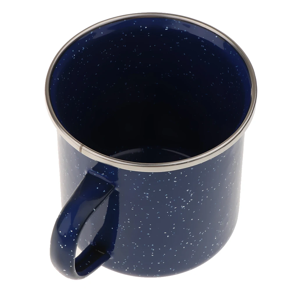 Enamel Mug Cup Enamelware Tea Coffee Mug Vintage Style Great Gift for Camping Picnics Fishing Hiking