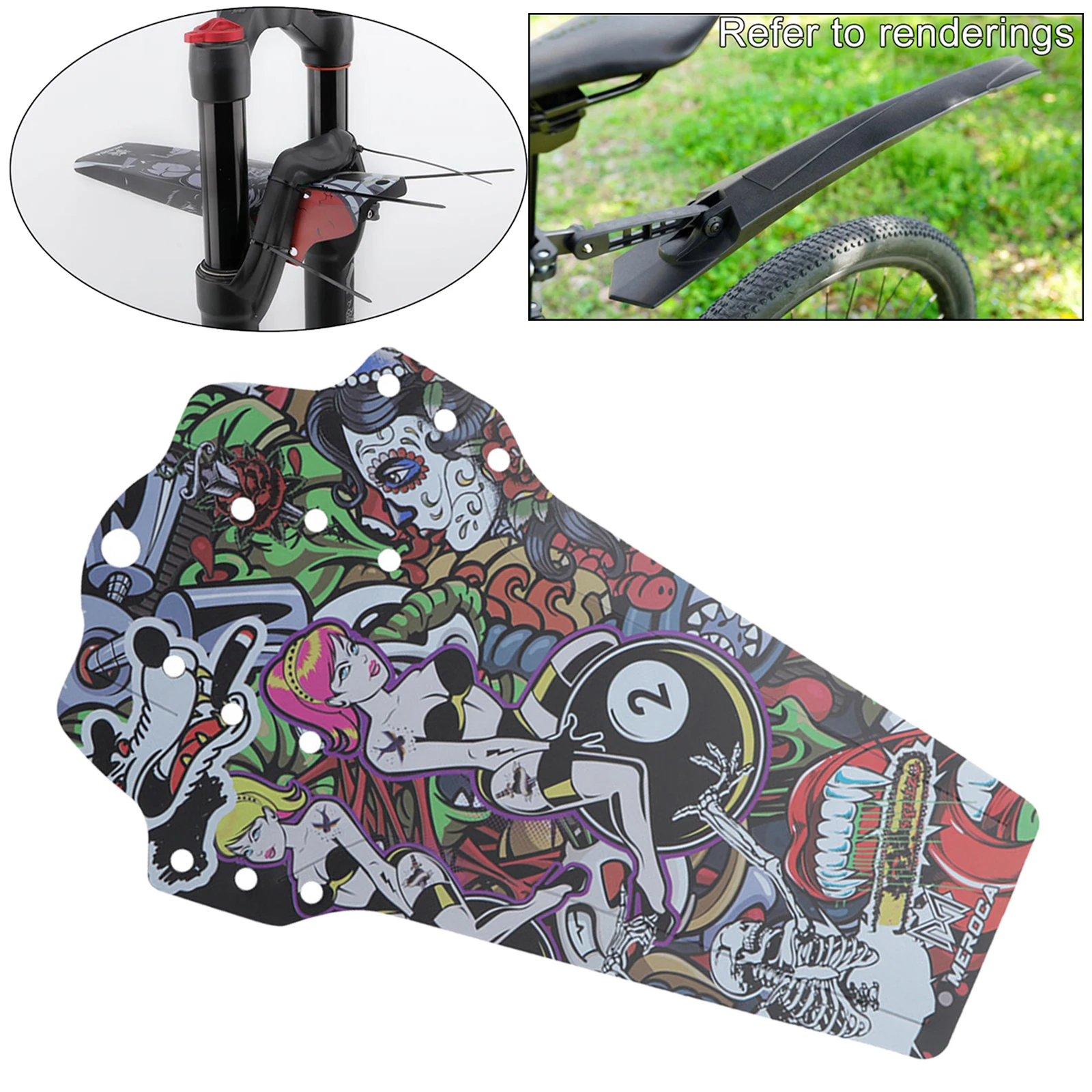 Bicycle Mudguards Mountain Bike Fenders Carbon Fiber MTB Mudguard Bicycle Fenders Front Rear Compatible