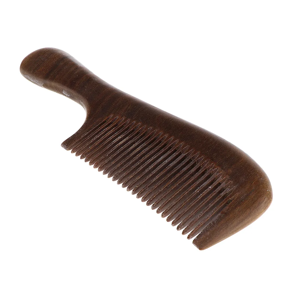 Handmade Natural Green Sandalwood Hair Combs - Anti-Static Comfortable Scalp Massage Tool Hair Detangler Wooden Comb