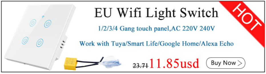 TEDELIGO-Interruptor de luz inteligente rf wi-fi, interruptor