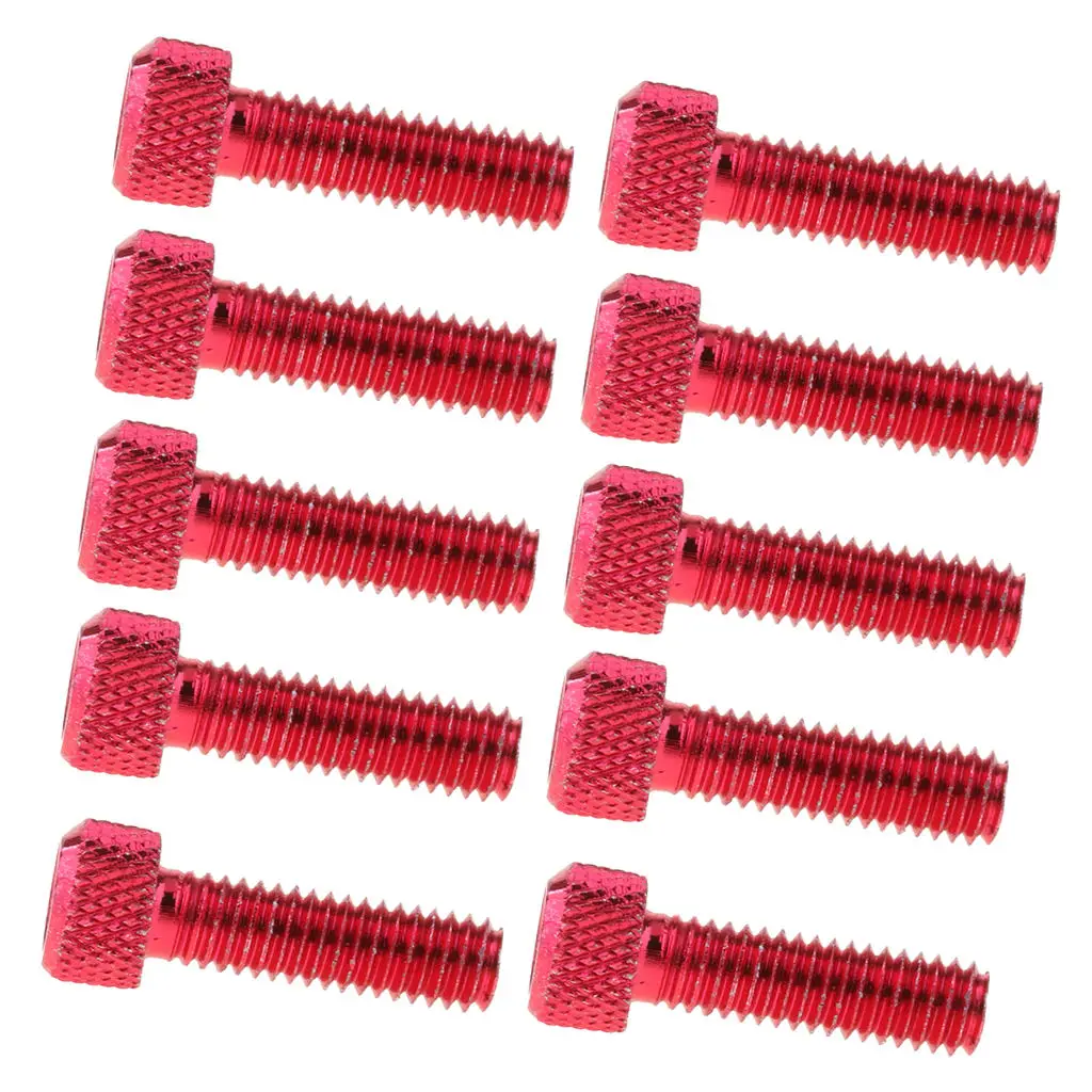 10pcs M6x20mm Aluminum Alloy Hex Keys  Socket Head Cap Screws Red