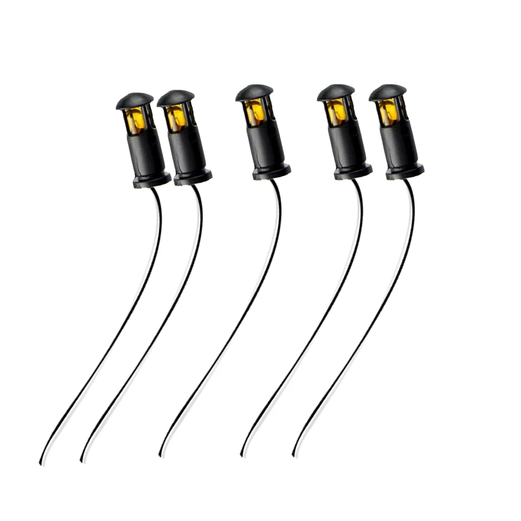 5 Pcs. 6V Model Building Street Lights Lighting Lamps Gauge H0, Yellow