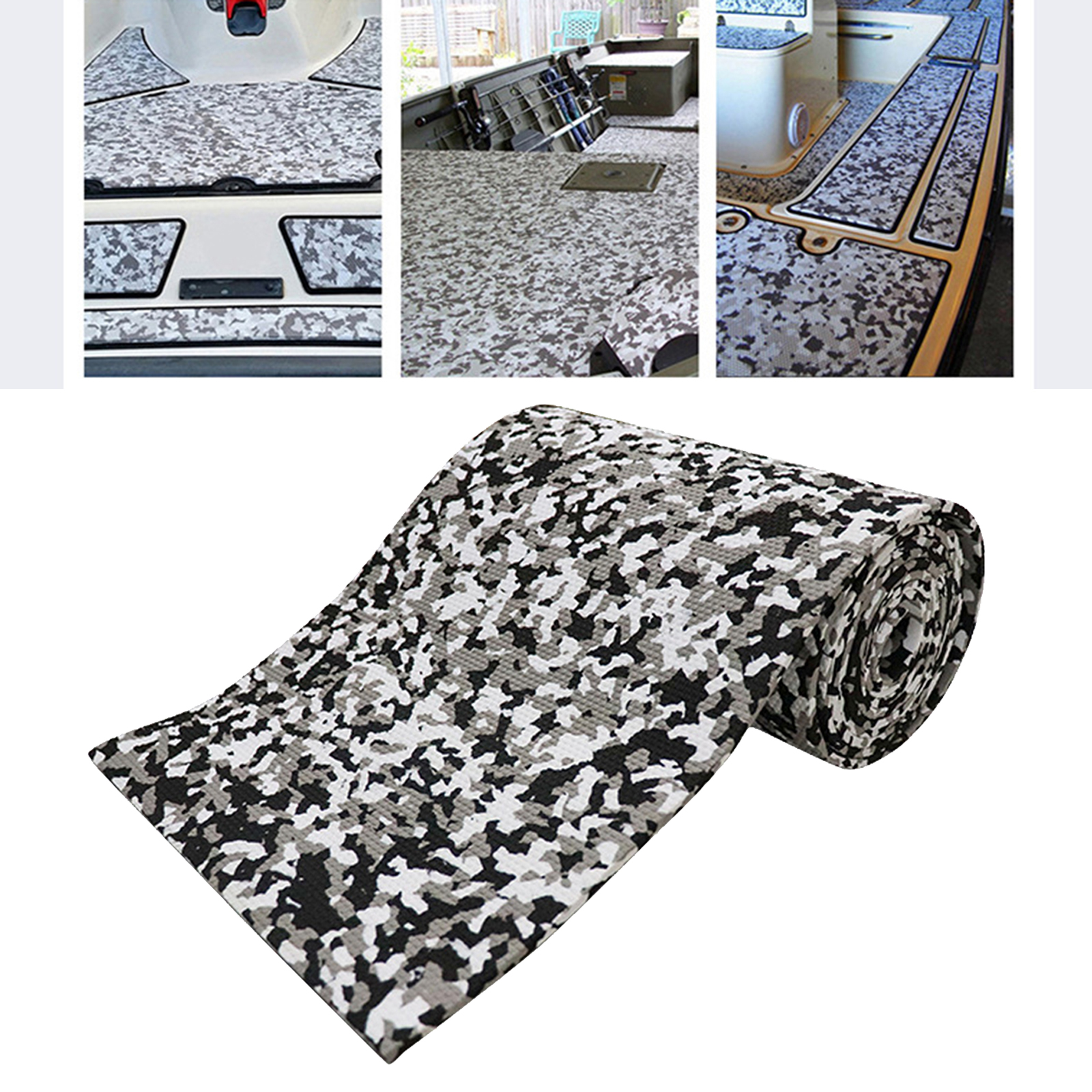 Camo Boat Flooring Sheet, EVA Decking Carpet for Marine Yacht,Mat with Self Adhesive