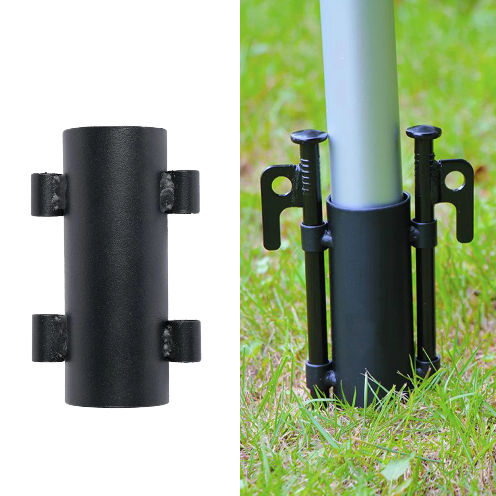 3xAwning Rod Holder Canopy Pole Stand Fixed Tube Steel Pipe Outdoor Camping