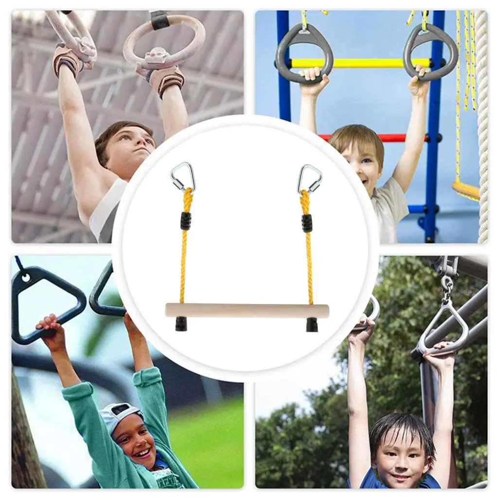 Swing Bar Rings Kids Gymnastic Wear Resistant Climbing Frames Rod Garden Swings Outdoor Backyard Play Accessories