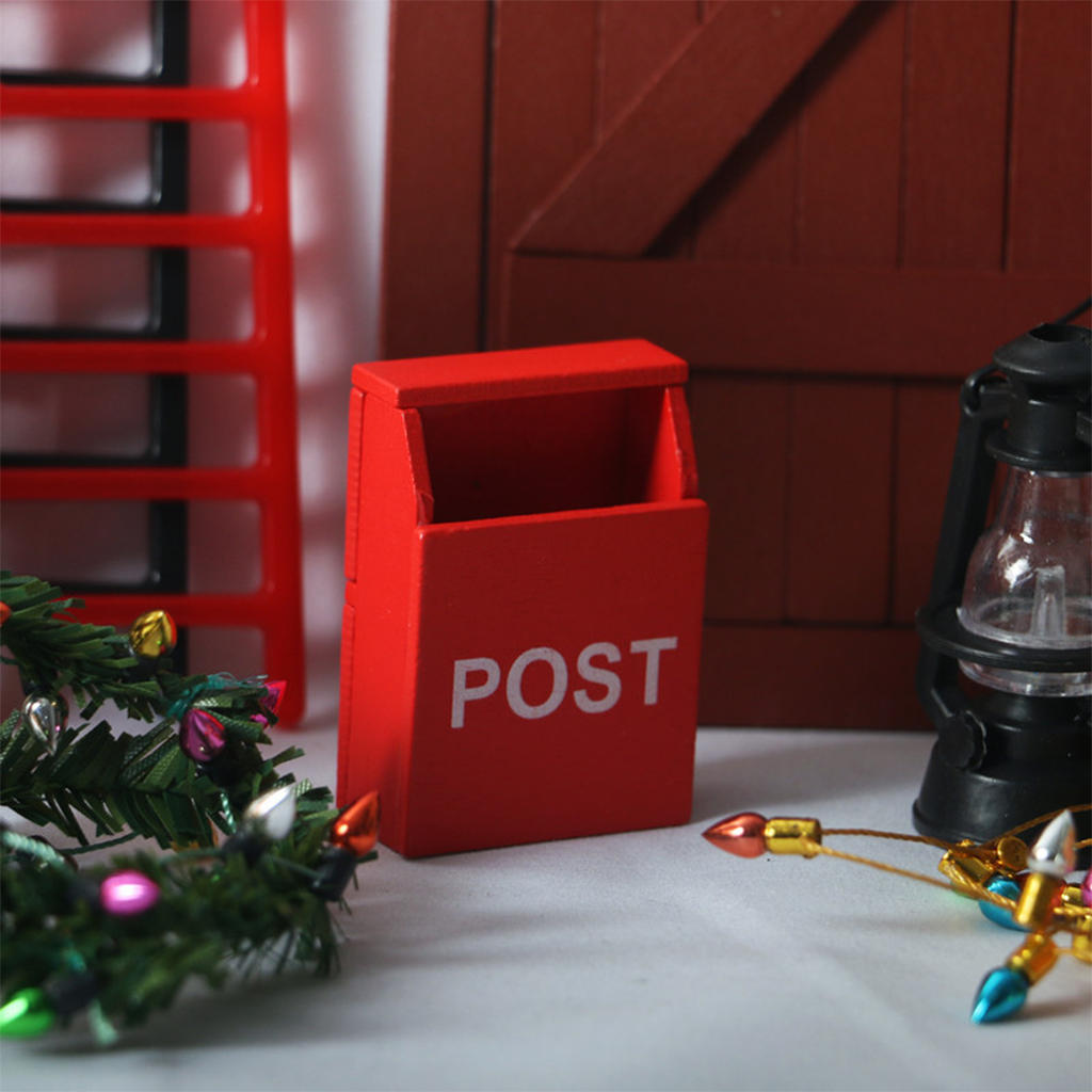 1/12 Dollhouse Miniature Mailbox Decoration Life Scene Mini Mail Box for Outdoor