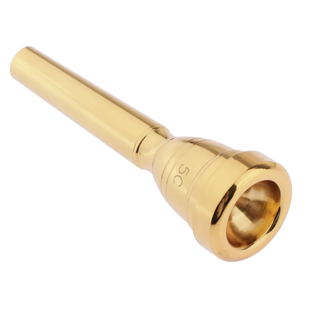 Trumpet Mouthpiece 5C Replacement Musical Instruments Accessories, Gold Plate