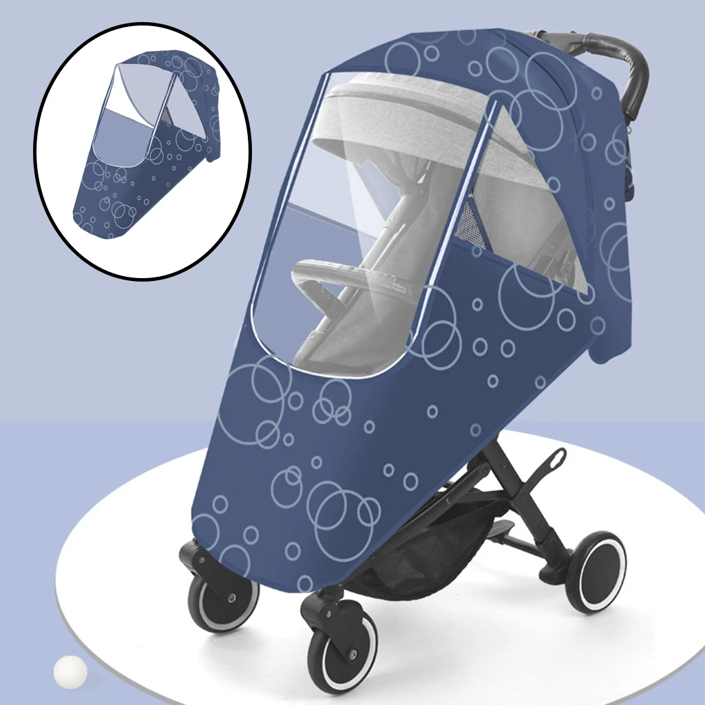 Baby Stroller Raincover Pushchair Pram Transparent Breathable Rain Cover Outdoor Travel Weather Wind Shield Protection