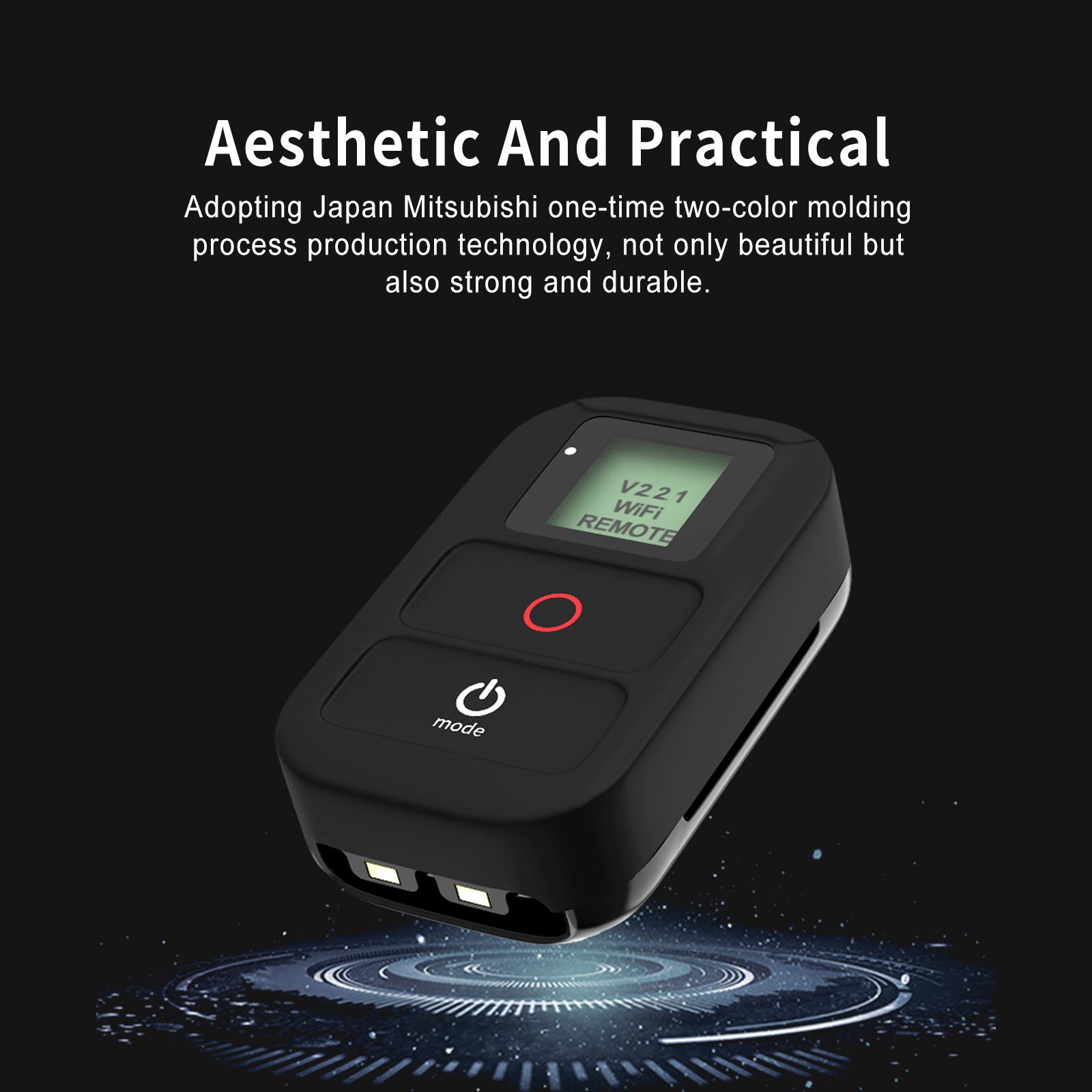 Remote Control with LCD Display One Button Switch Smart Controller for Pro 8/7/6/5/4 Accessories Black