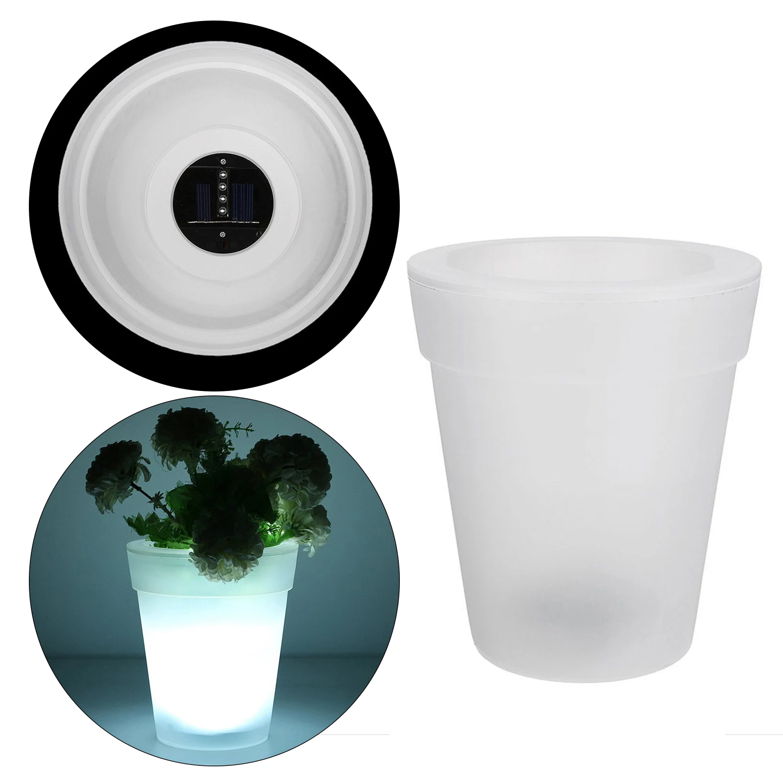 Illuminated Plant Pot Flower Pot with LED Lighting Solar Flower Transparent Flower Pot Modern Planter Vase