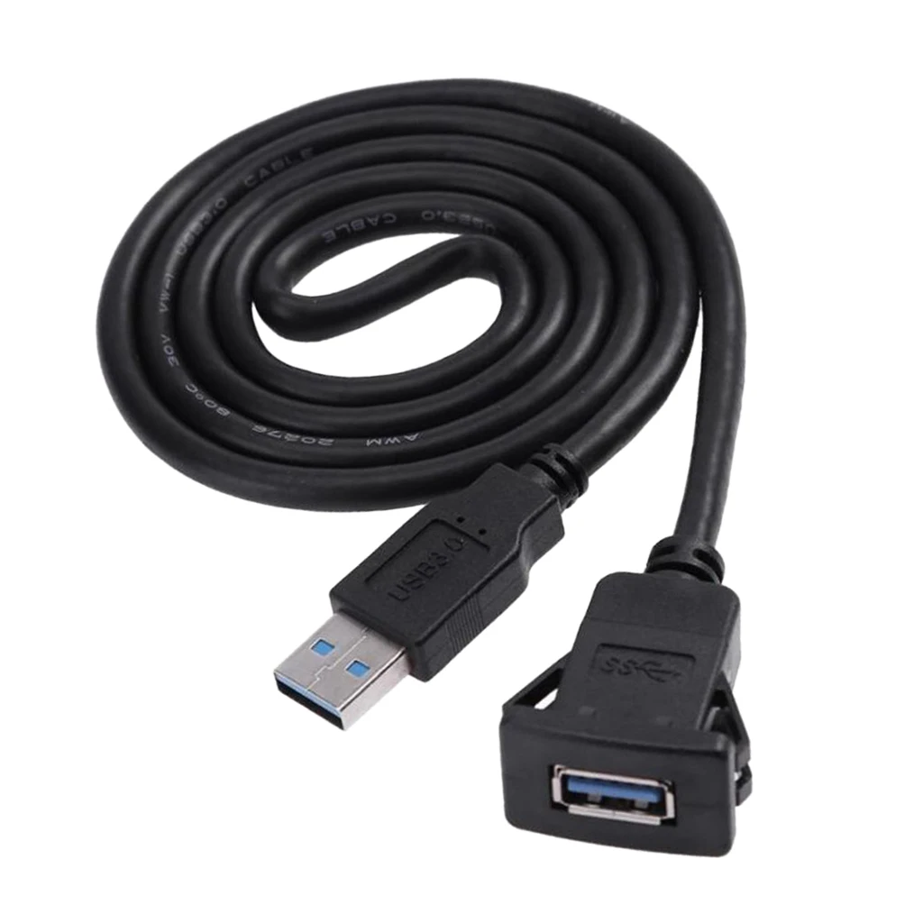 Auto Flush Mount Cable Single Port, USB3.0 A Male to USB 3.0 A Female