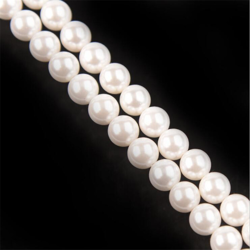 Wholesale OlingArt 4 6 8 10 12 14mm round Red multicolor Glass imitation pearl DIY Earrings Bracelet necklace jewelry making