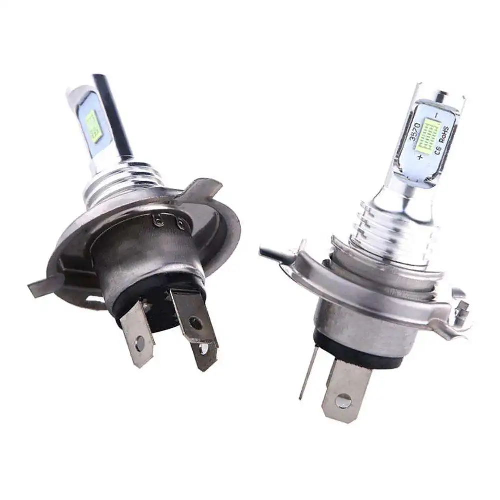 1 Pair H4 LED Headlight Car 35W 8000K Replace Hi/Lo Beam Bulb Lamp Ice Blue