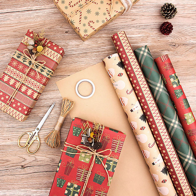 52x75cm Gift Wrapping Paper Roll Vintage Newspaper Double Sided