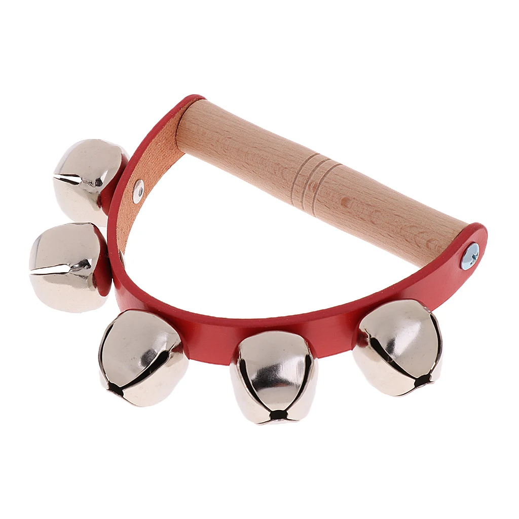 Hand Held Tambourine Metal Bell Drum Percussion Kids Baby KTV Play Music Toy Xmas Gift