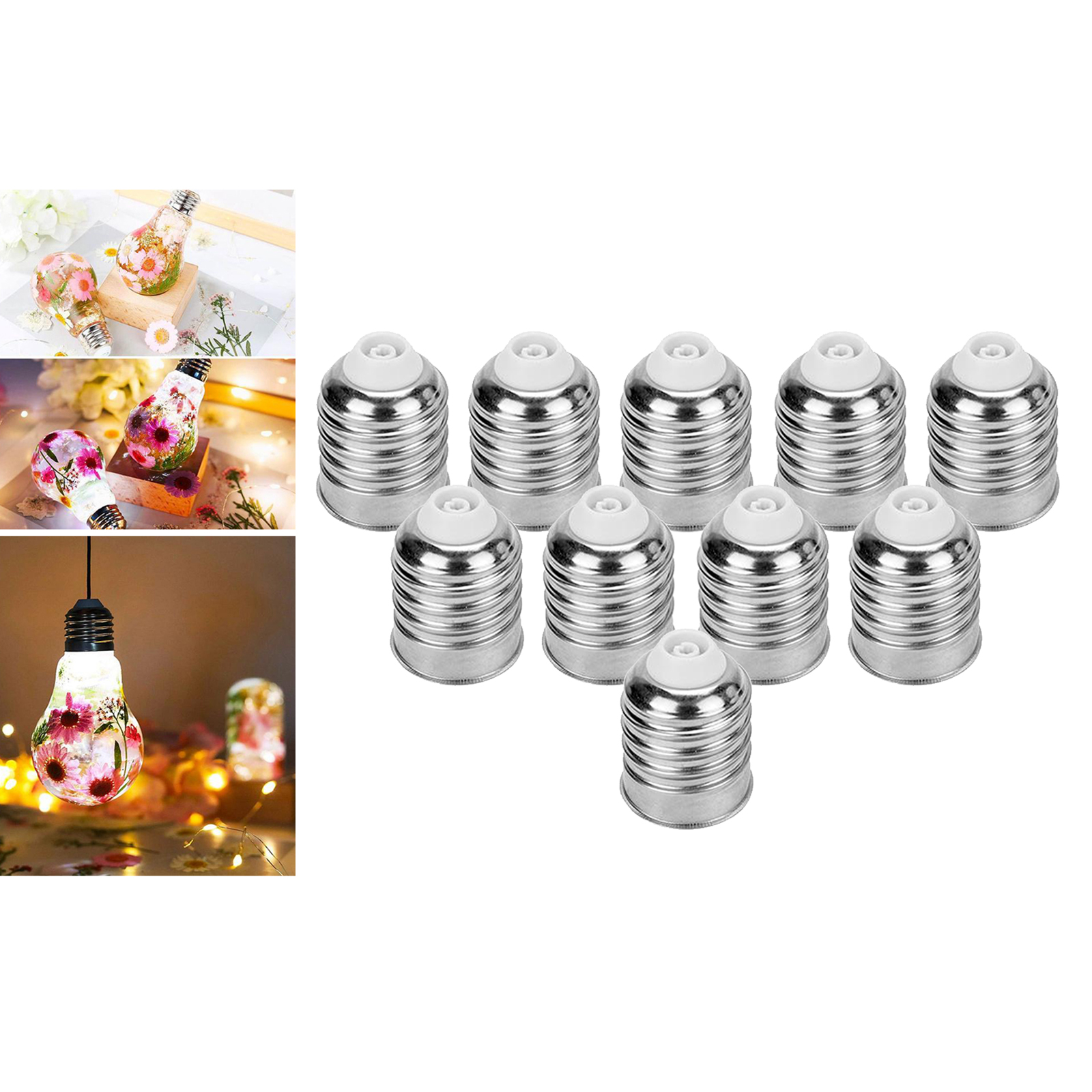 Outdoor Home Decoration DIY LED Epoxy Resin Lamp Kit 10PCS Caps for Light Bulb Silicone Molds