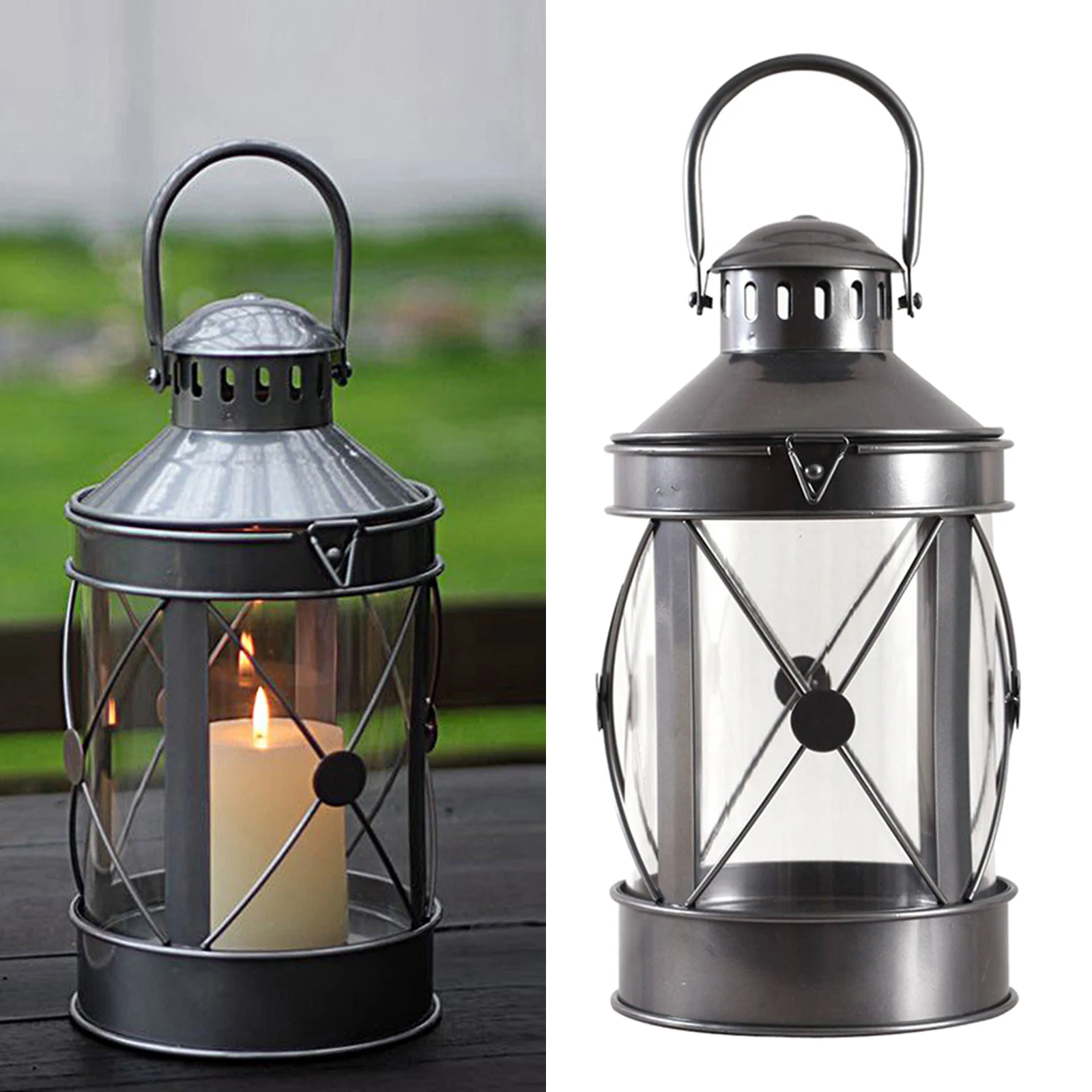 Metal Candle Lantern Tealight Holders Ornament European Simple Vintage Style