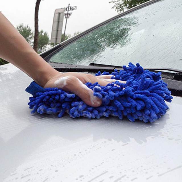 Car Wash Washing Microfiber Chenille Mitt Auto Cleaning Glove Dust