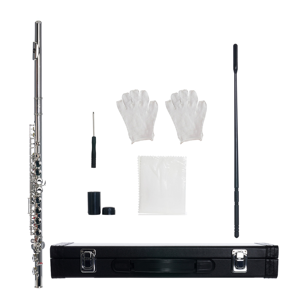 Western Concert Flute Stainless Steel 16 Holes C Key Musical Instruments