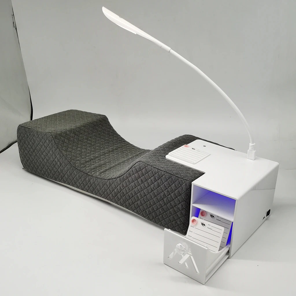 Professional Eyelash Extension Pillow Cushion Neck Support W/ Shelf Light