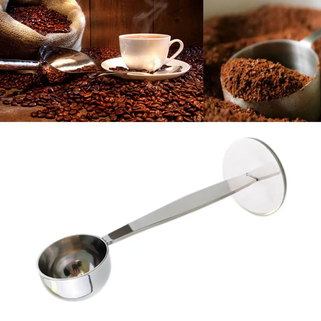 Stainless Steel Coffee Spoon Coffee Tamping Tool Press Powder Spoon for Office