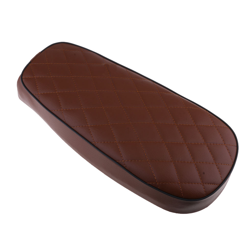 Light Brown Saddle Cafe Racer Rhombus Vintage Seat Cushion for Honda CG125