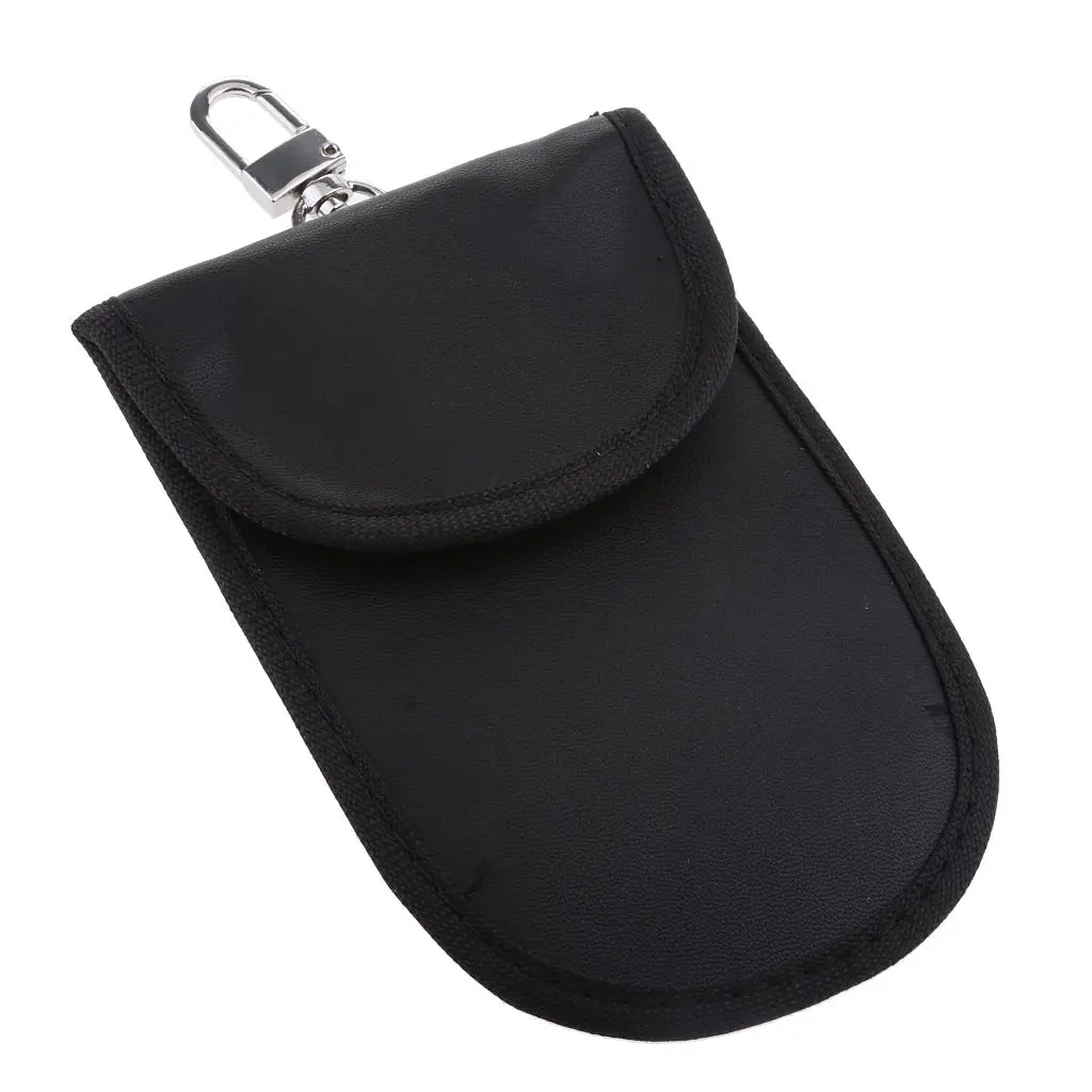 Rfid Key Fob Protector Bag, Car Key Phone Fob Pouch Fob Blocker Protector Signal Blocking Bag Pocket Black