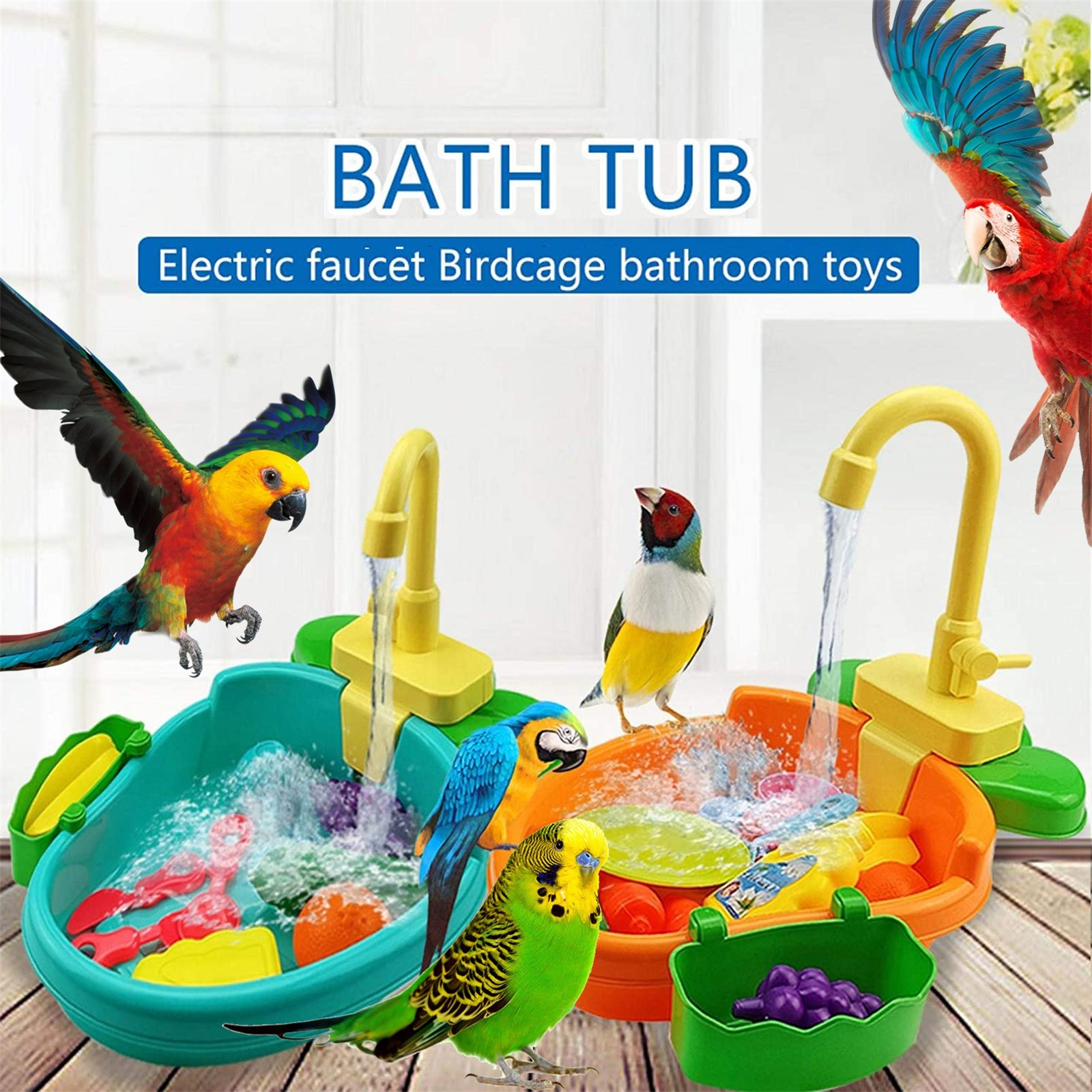 Wholesale Bird Feeder Automatic Parrot Bathtub Swimming Pool Faucet ...