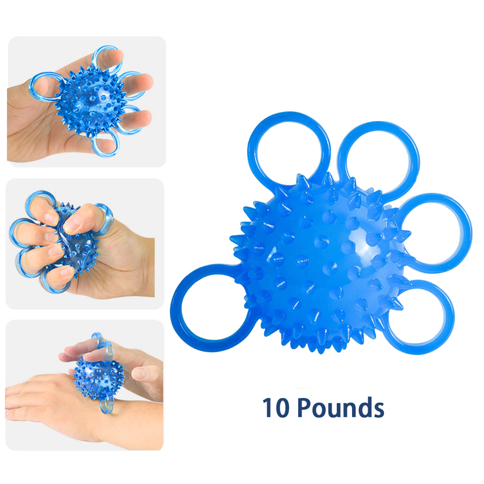 Hand Grip Ball Five Finger Force Training Strength Trainer Hedgehog for Elderly Adults