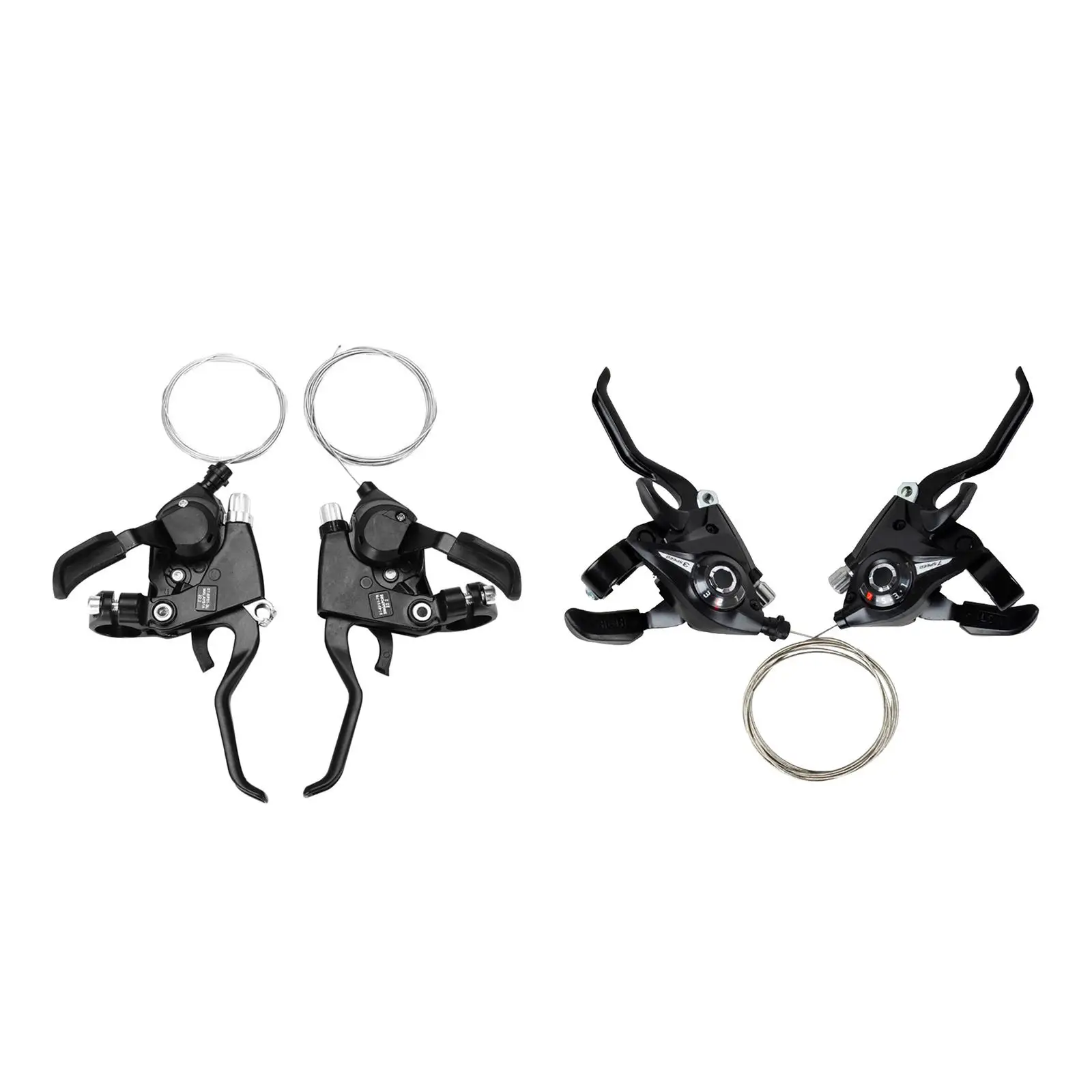 1 Pair  Brake Levers 3x7 / 8 21-24  ??er with Speedometer And V-Brake Cable for MTB, Road Bike,