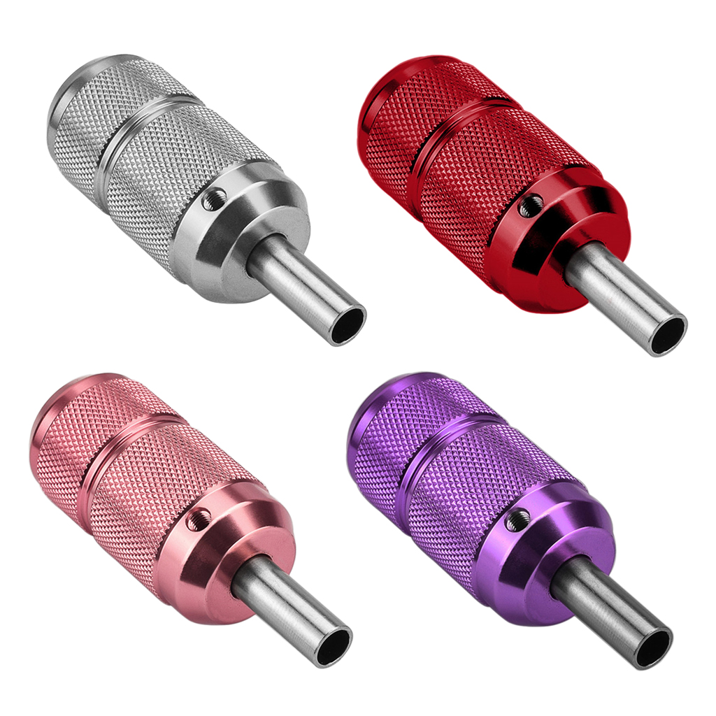 Aluminum Alloy Tattoo Grip Self Locking 25mm Tattoo Handle with Knurling Craft Tube