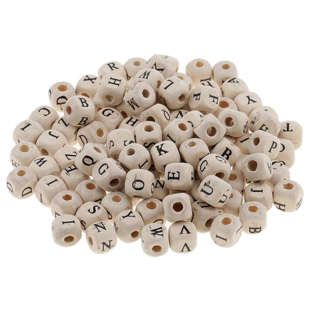 Lots 100pcs Wooden Spacer Beads Crafts Jewelry Making Beading Decorations
