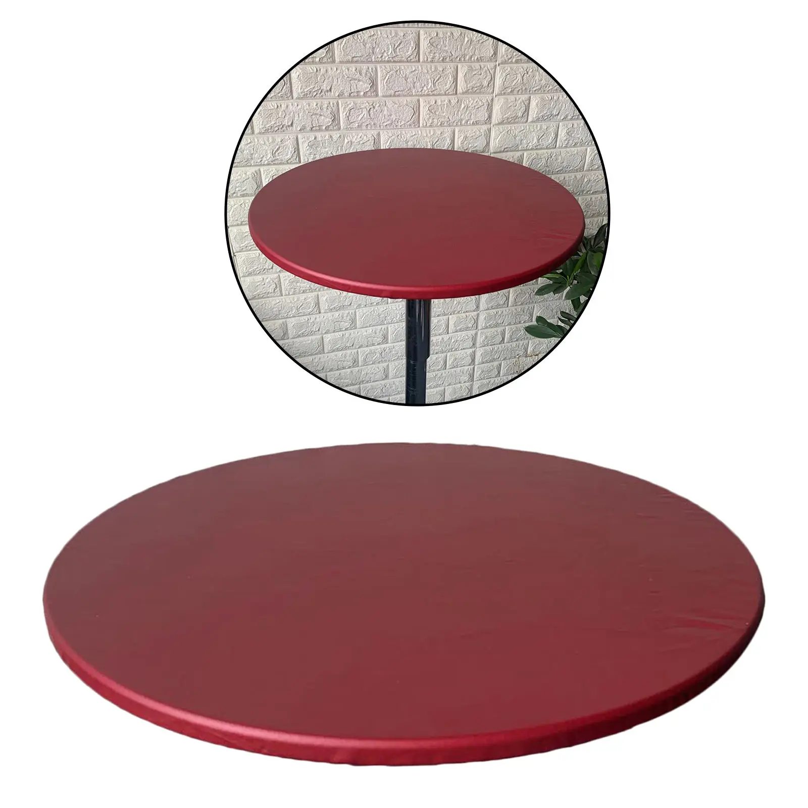 Anti-slip Round Table Cover Cloth Waterproof Tablecover Protector Fit 60cm Diameter