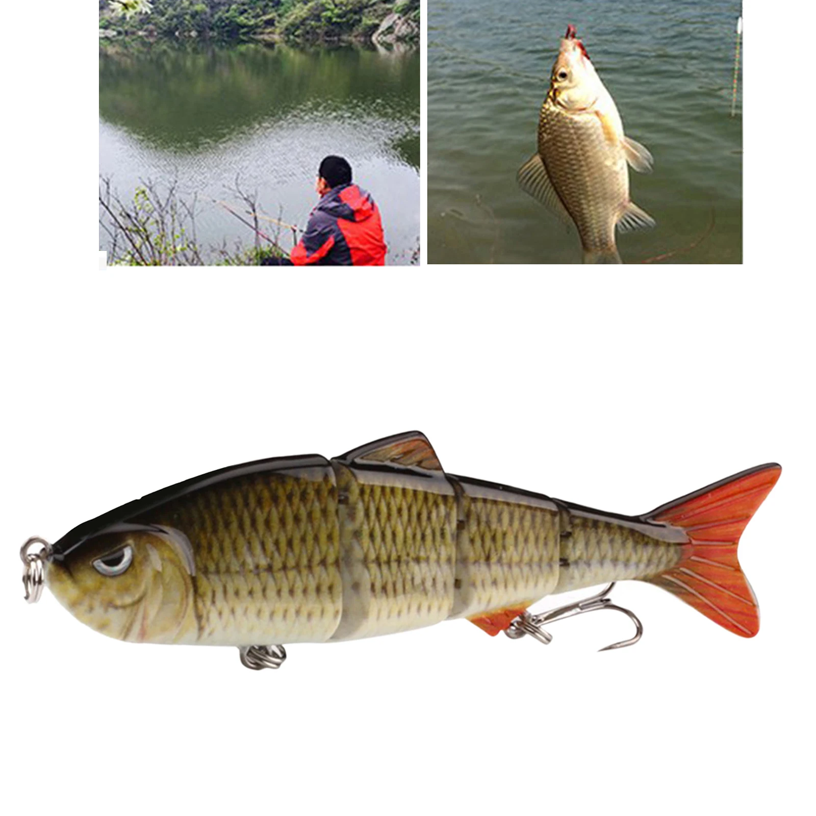 10cm Pike Wobblers for Fishing Artificial Bait Hard Multi Jointed 4-Segment Swimbait Crankbait Lifelike Fishing Lure Tackle