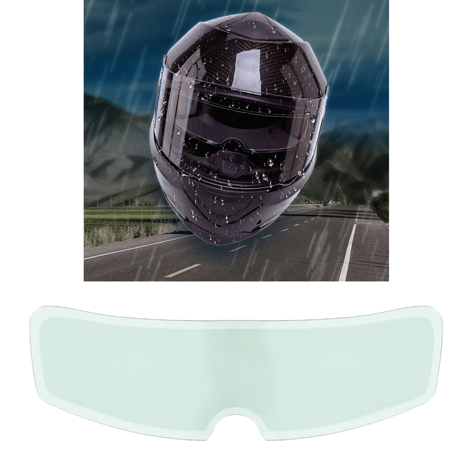 Motorcycle Helmet Lens Anti-Fog Patch Film Rain-proof Sticker Shield Universal