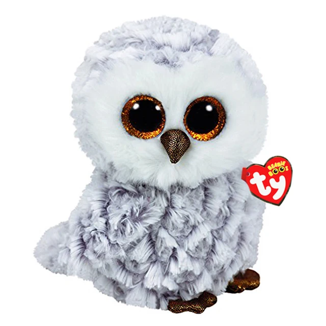 15CM Ty Beanie Cute Owl Toy Big Eyes Multicoloured Owl Plush Toy Kawaii Stuffed  Animals Doll