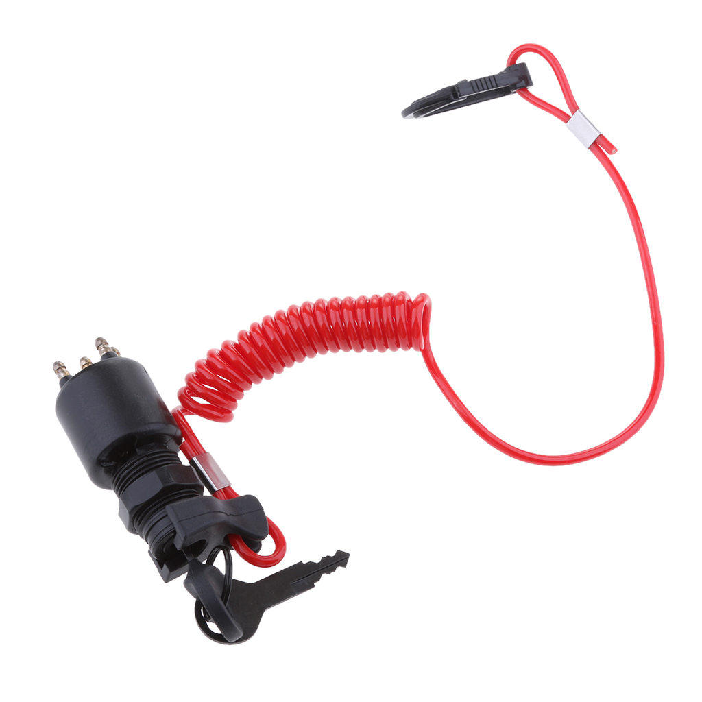 Ignition Key Switch & Safety Lanyard 5005801 Fits for Evinrude/Johnson