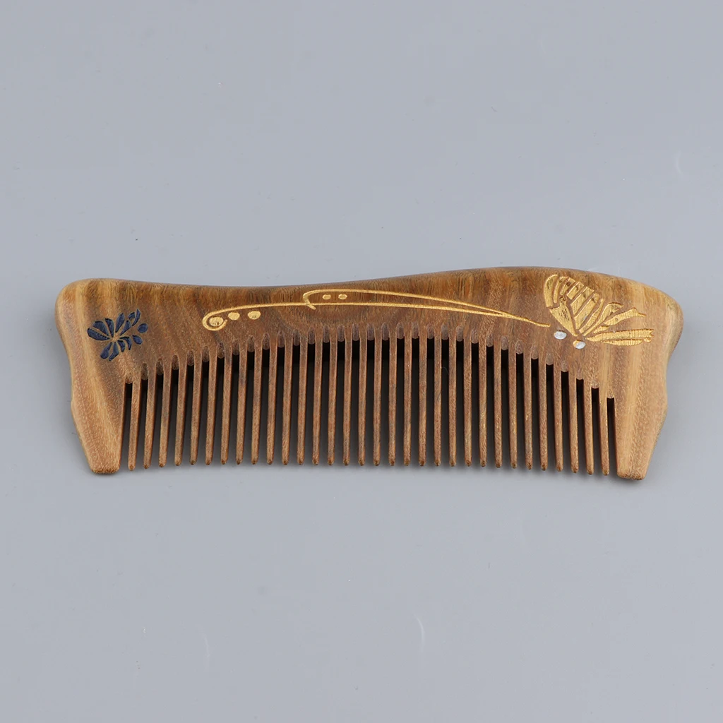 Handcraft Wide Tooth Pocket Comb Portable, Multi-Purpose Hair Beard Mustache Detangling Comb Natural Sandalwood