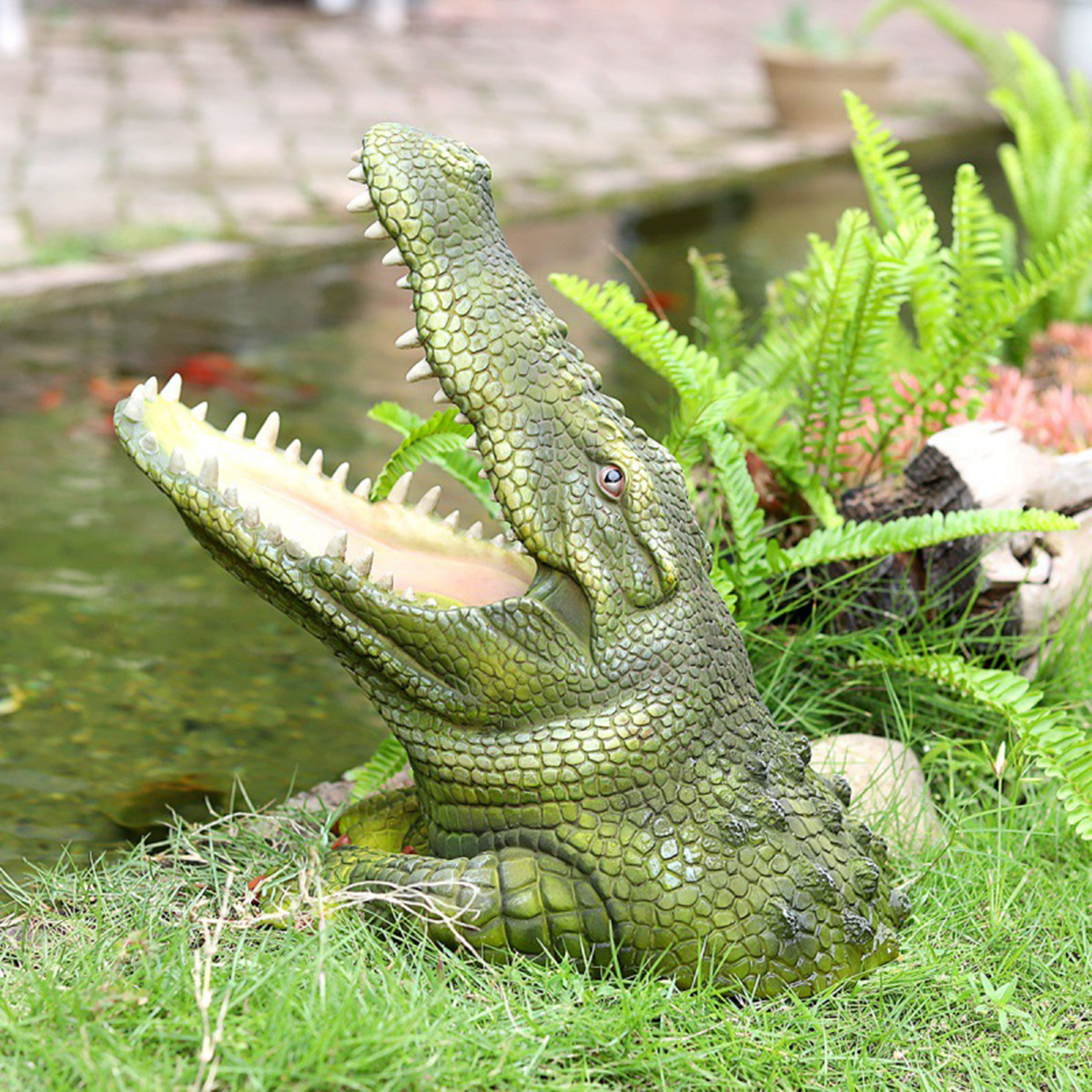 Mini Resin Micro Landscape Decoration Indoor Outdoor Alligator Statue Fairy Miniature Garden Ornaments Handicraft Accessories