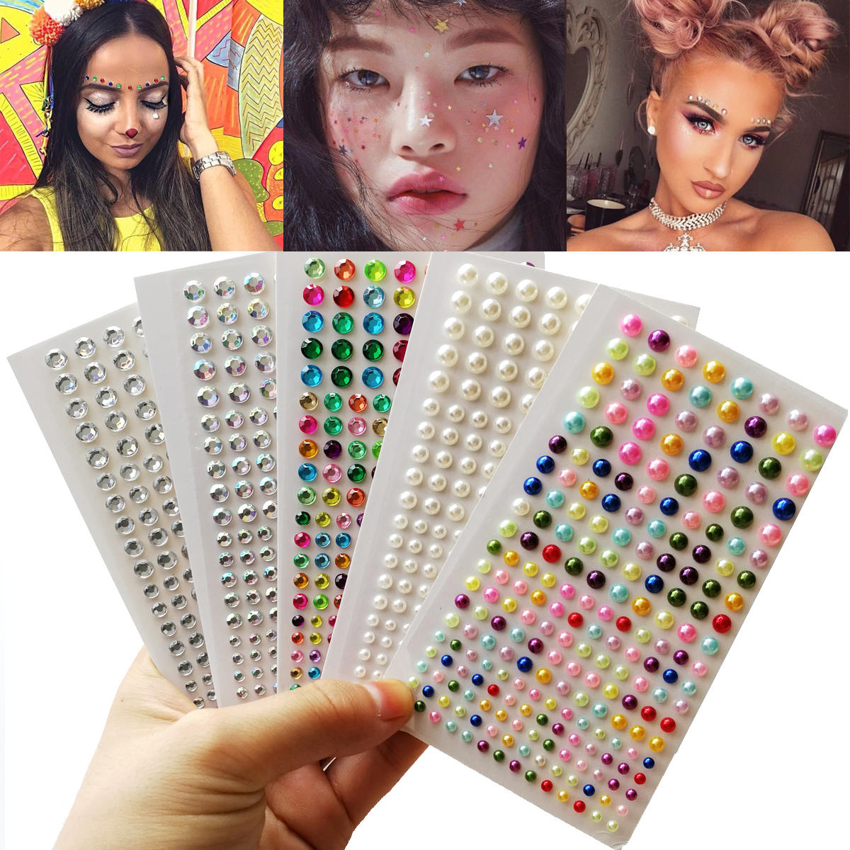 Best of Glitter Face Rhinestone Sticker Self Adhesive Body Eye Shadow Diamonds Bling Party Festival Decoration Jewels Stickers Reviews & Tips