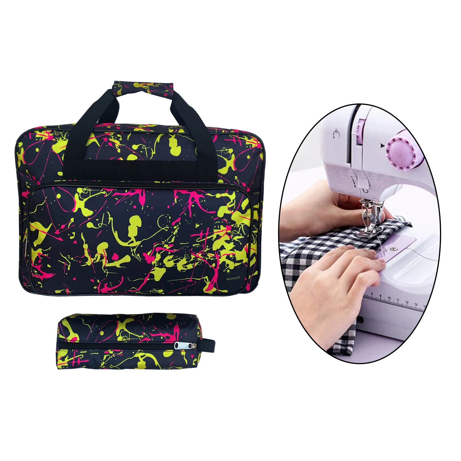 Sewing Machine Carry Bag Sewer Sew Machine Tote Universal Pockets Carrier