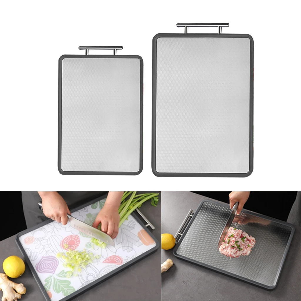 Kitchen 316 Stainless Steel Chopping Board with Handle Kitchen Supplies