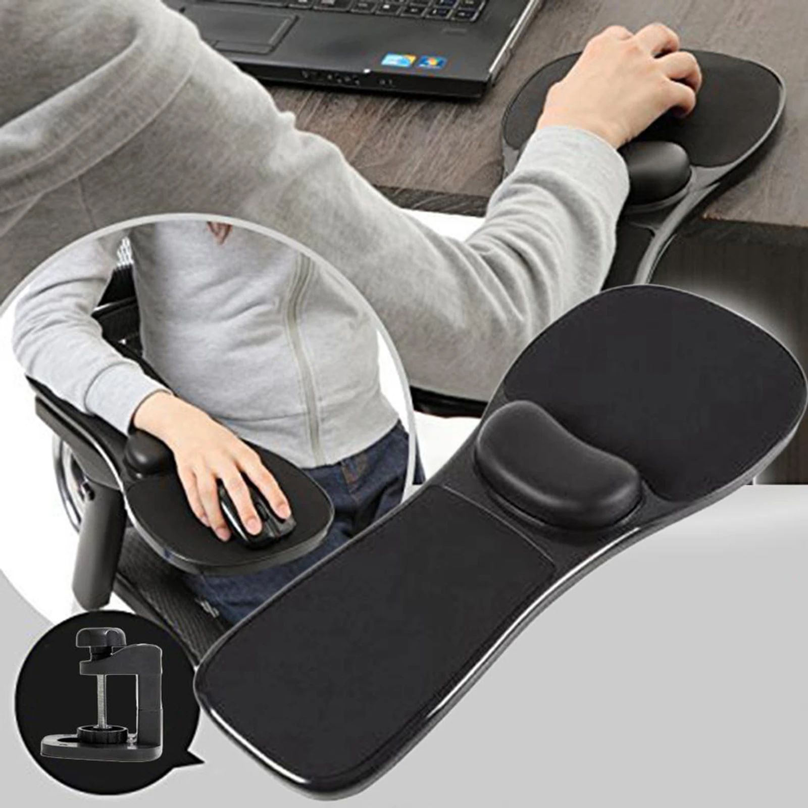 Computer Arm Rest Mouse Pad Mat Wrist Cushion Wrist Rest Platform Tray