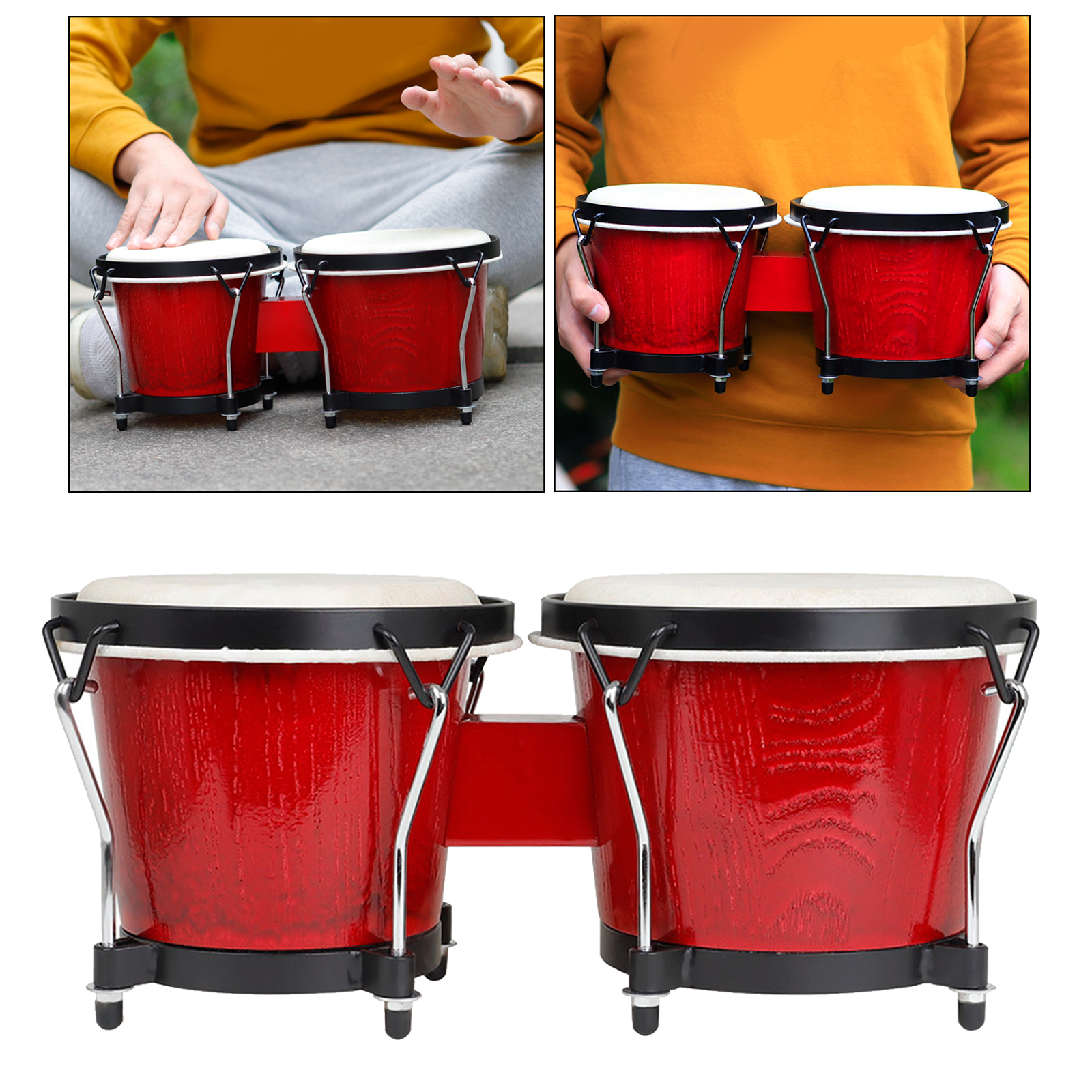 Finest African Bongo Drum Clear Sound School Rhythm Toys Gifts Xmas Present