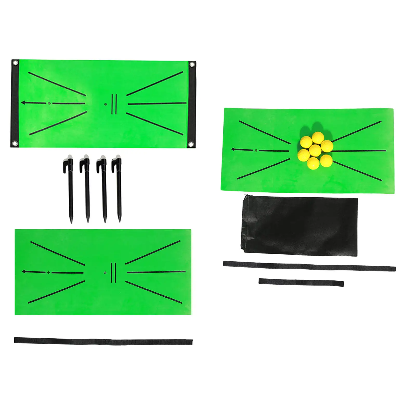 Golf Training Mat Swing Detection Hitting Aid Game Pad Home Office Outdoors