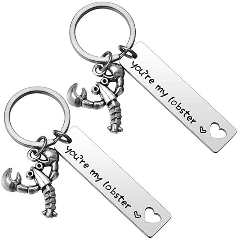 1/2 PC Sie sind Mein Hummer Paar Keychain Geschenk für Freund Freundin Beste Freund Keychain Paare Jahrestag tv Zeigen Geschenk – Detail 1