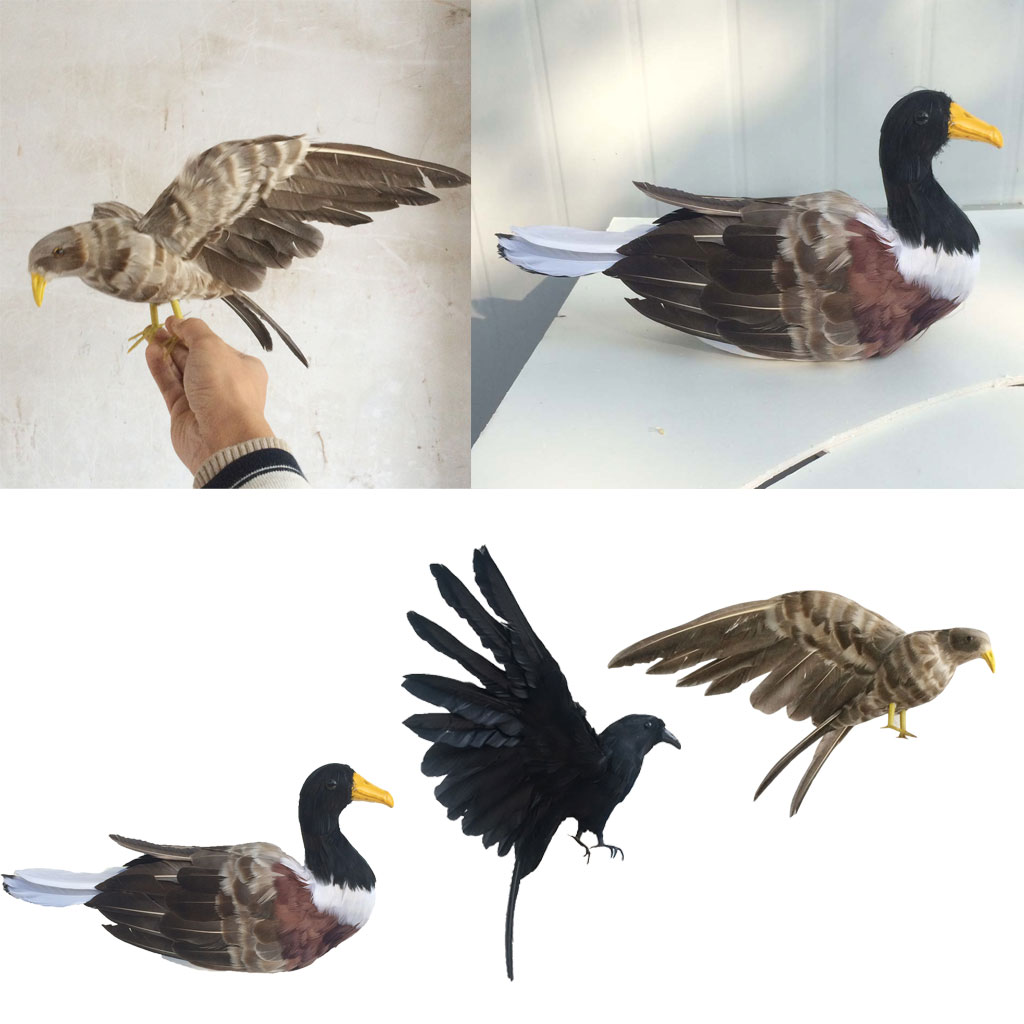 Vivid Realistic Artificial Duck Birds Ornaments Animal Statue for Garden Lawn Wedding Halloween Christmas Party Decoration